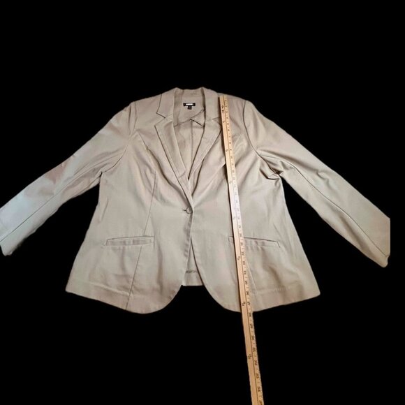 Lane Bryant Khaki Blazer 22W Minimalist Workwear suit jacket business casual - Picture 5 of 6